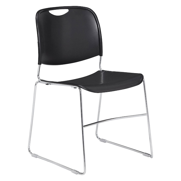 Plastic Stack Chair, Black